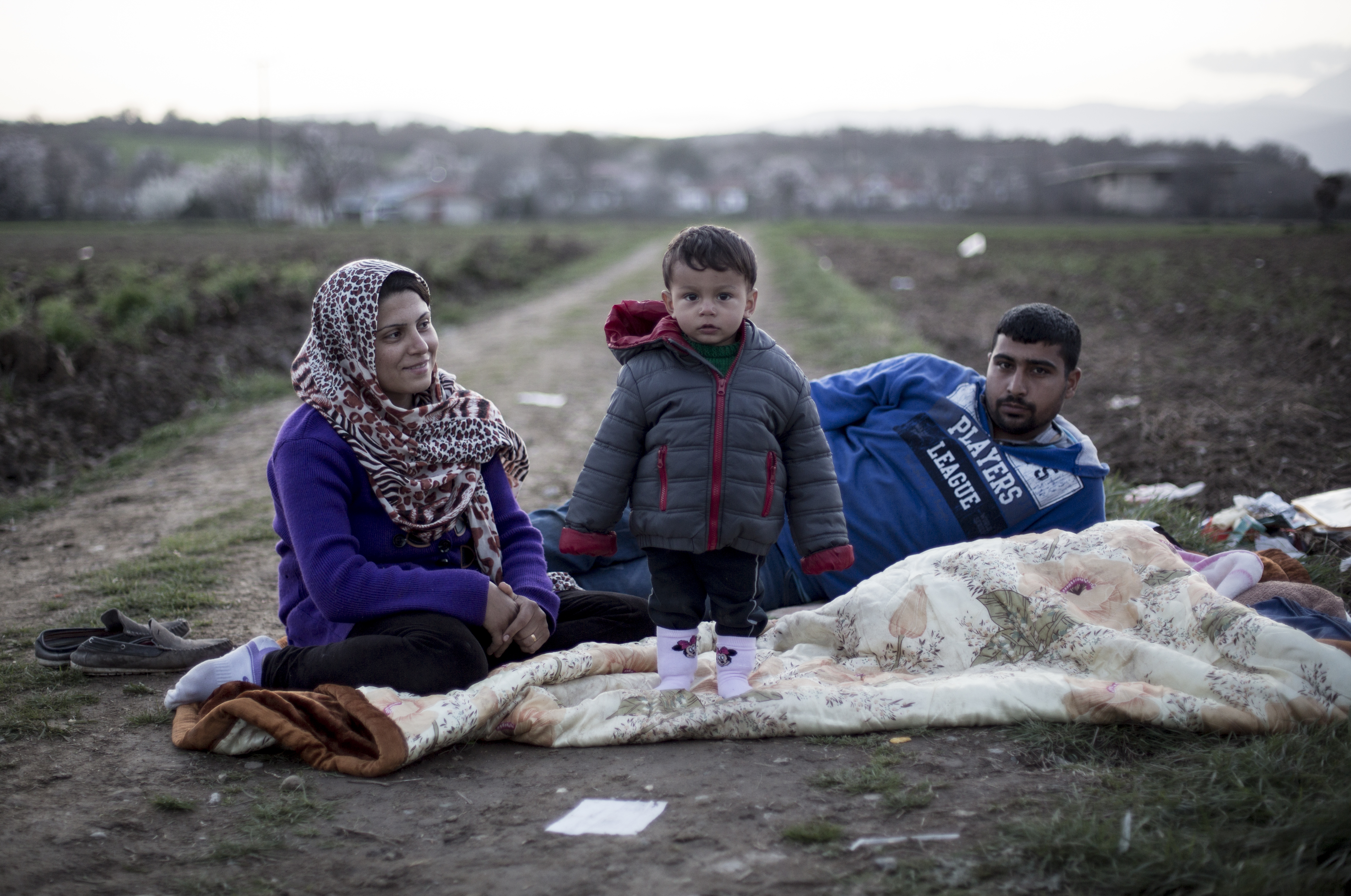 Idomeni Campamento improvisado en los alrededores de la estacion de tren de Idomeni en la frontera con Macedonia