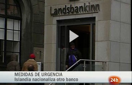 Islandia nacionaliza el giltnir tras haber tomado el control del landsbanki este martes