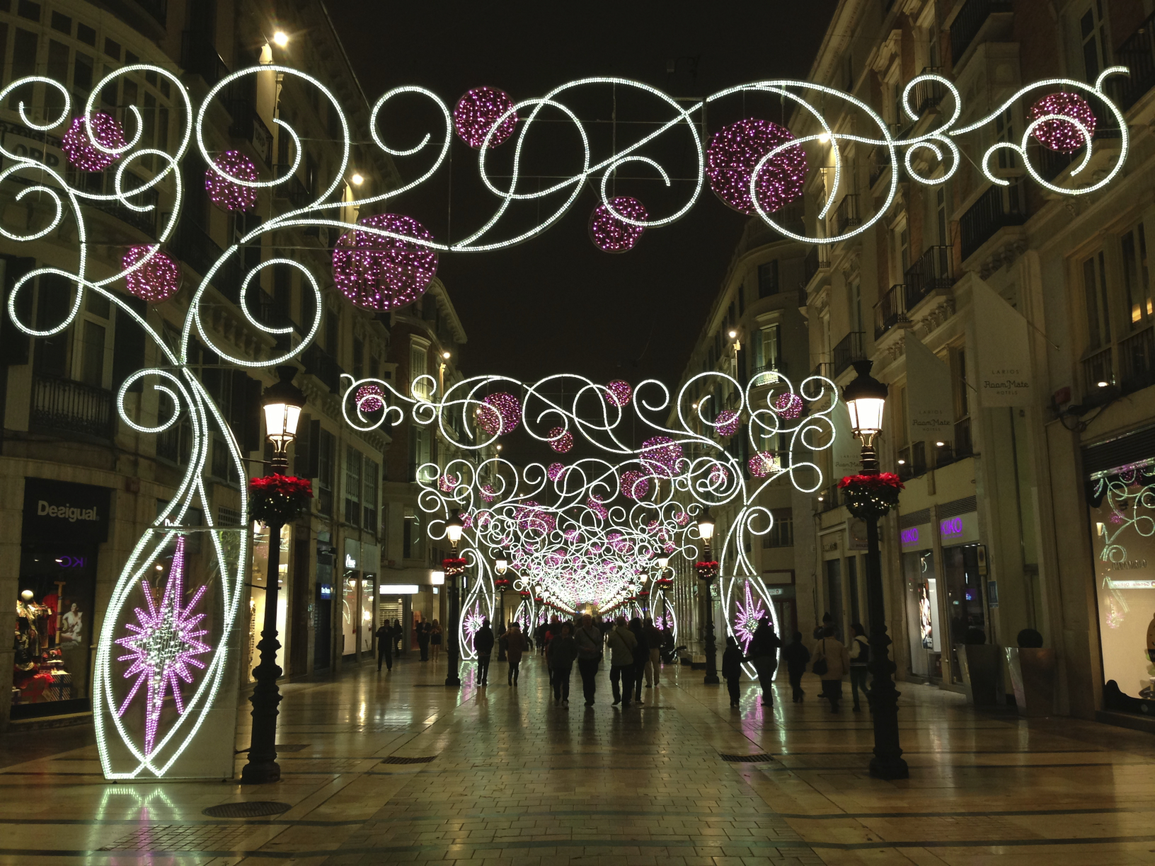 Málaga 2 Calle Marqués de Larios decorated for Christmas