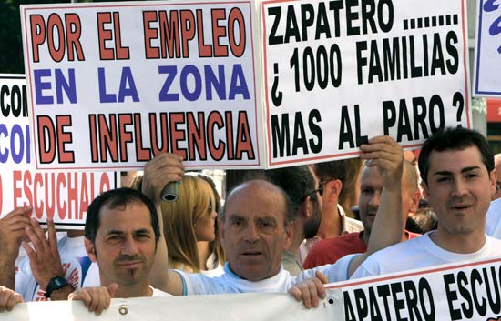 Manifestaciones por el cierre de la planta nuclear de Garoña