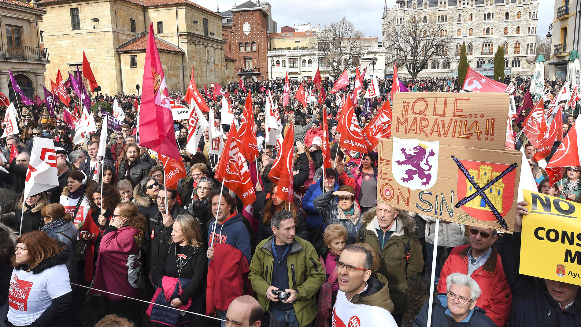 Castilla y León: Más de 55.000 leoneses toman las calles l RTVE
