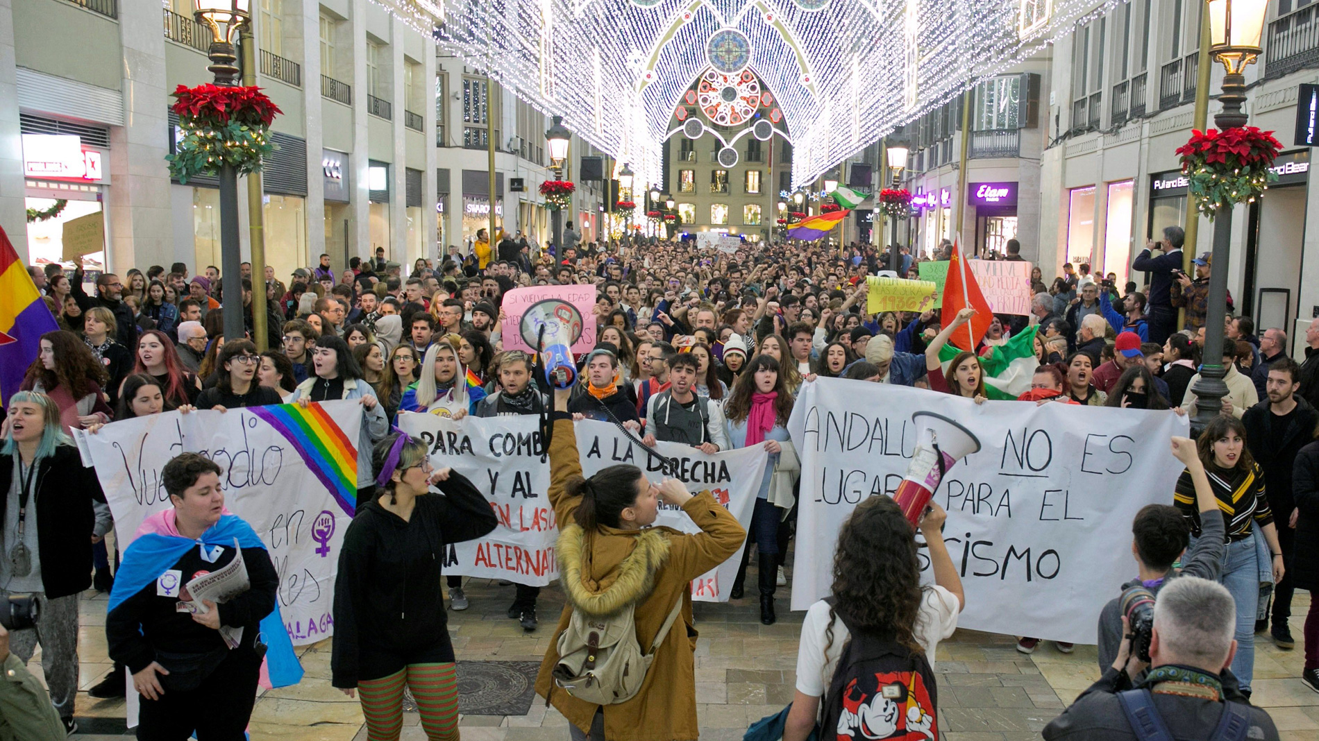 Miles de personas salen a la calle en Andalucía contra Vox | RTVE