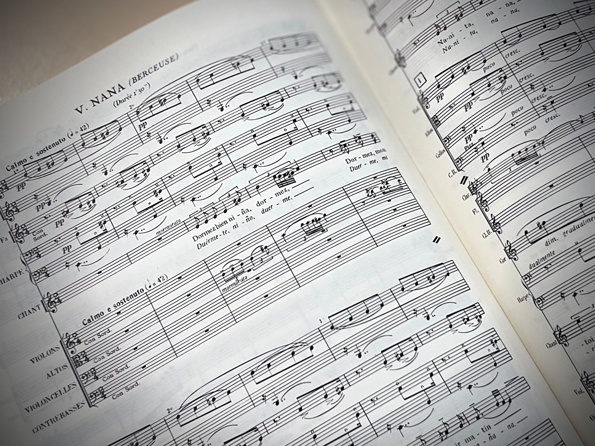 La "Nana" perteneciente a las 'Siete canciones populares españolas' de Manuel de Falla La "Nana" perteneciente a las 'Siete canciones populares españolas' de Manuel de Falla, versión para voz y orquesta de Ernesto Halffter.