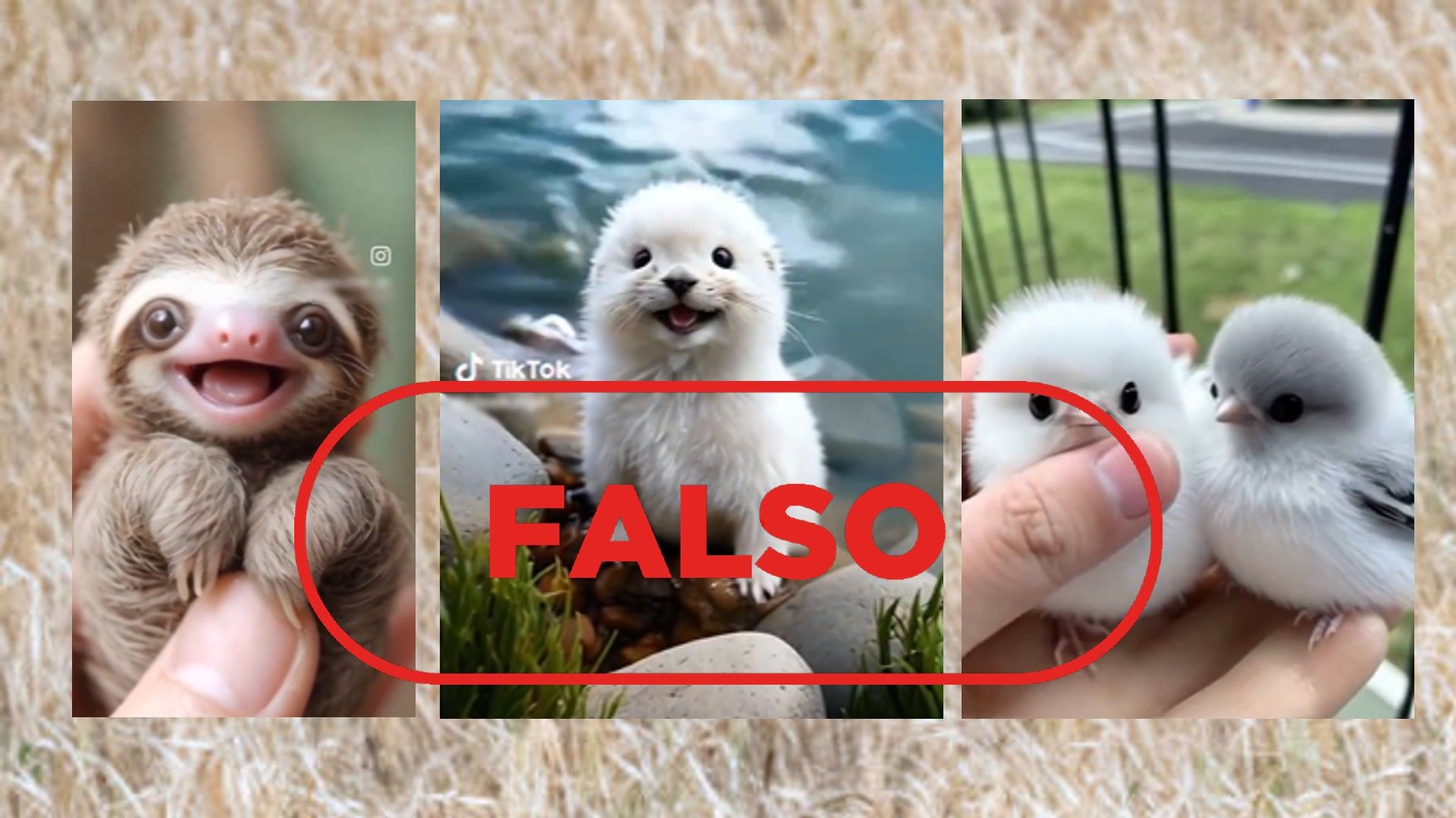 These are not real baby animals, but videos created using artificial intelligence.