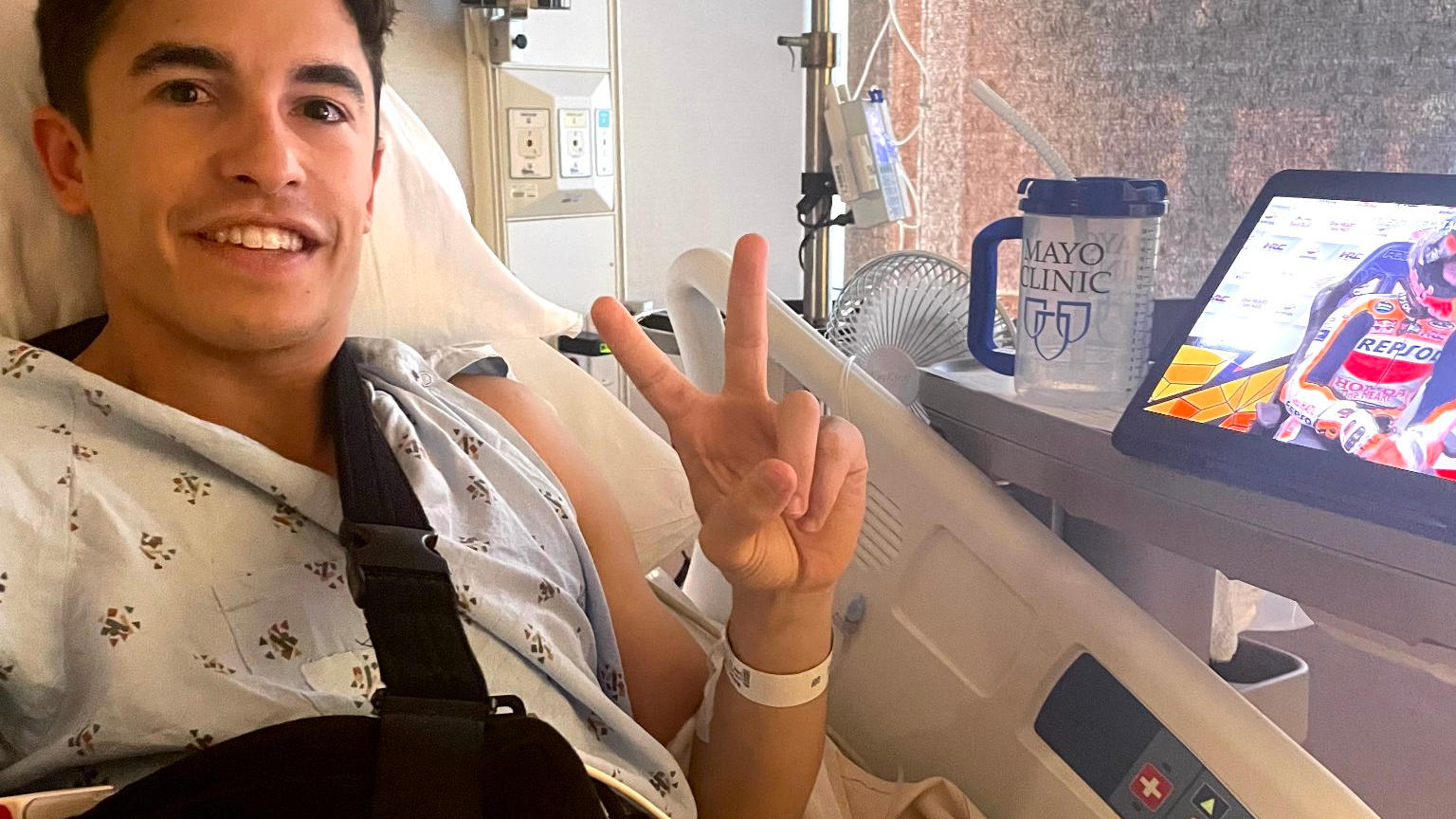 El enorme susto que se ha llevado Marc Márquez con su hombro operado