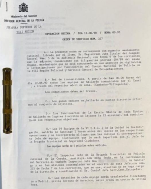 Orden de servicio de la Operación Nécora