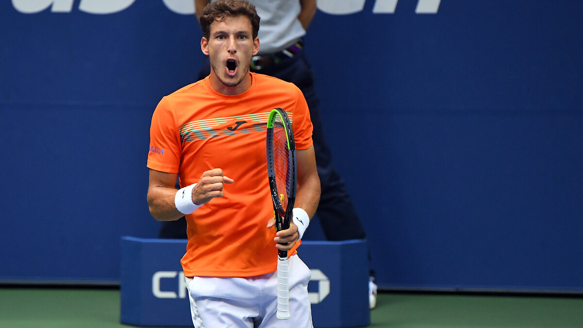 Imagen: Pablo Carreño celebra un punto en su partido contra Alexander Zverev
