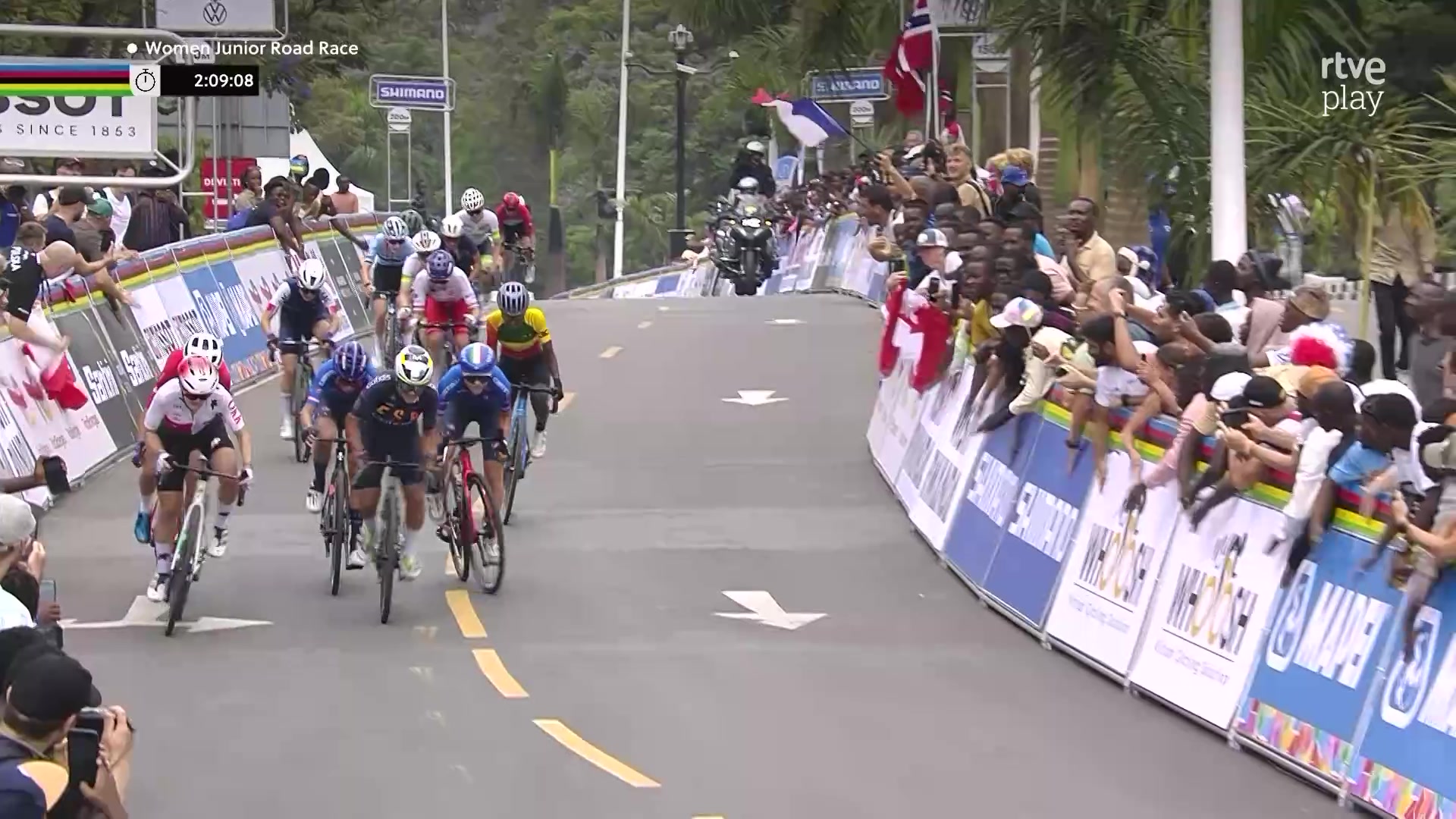 Paula Ostiz, campeona del mundo sub-23 de ciclismo en ruta, su segunda medalla en el Mundial de Kigali