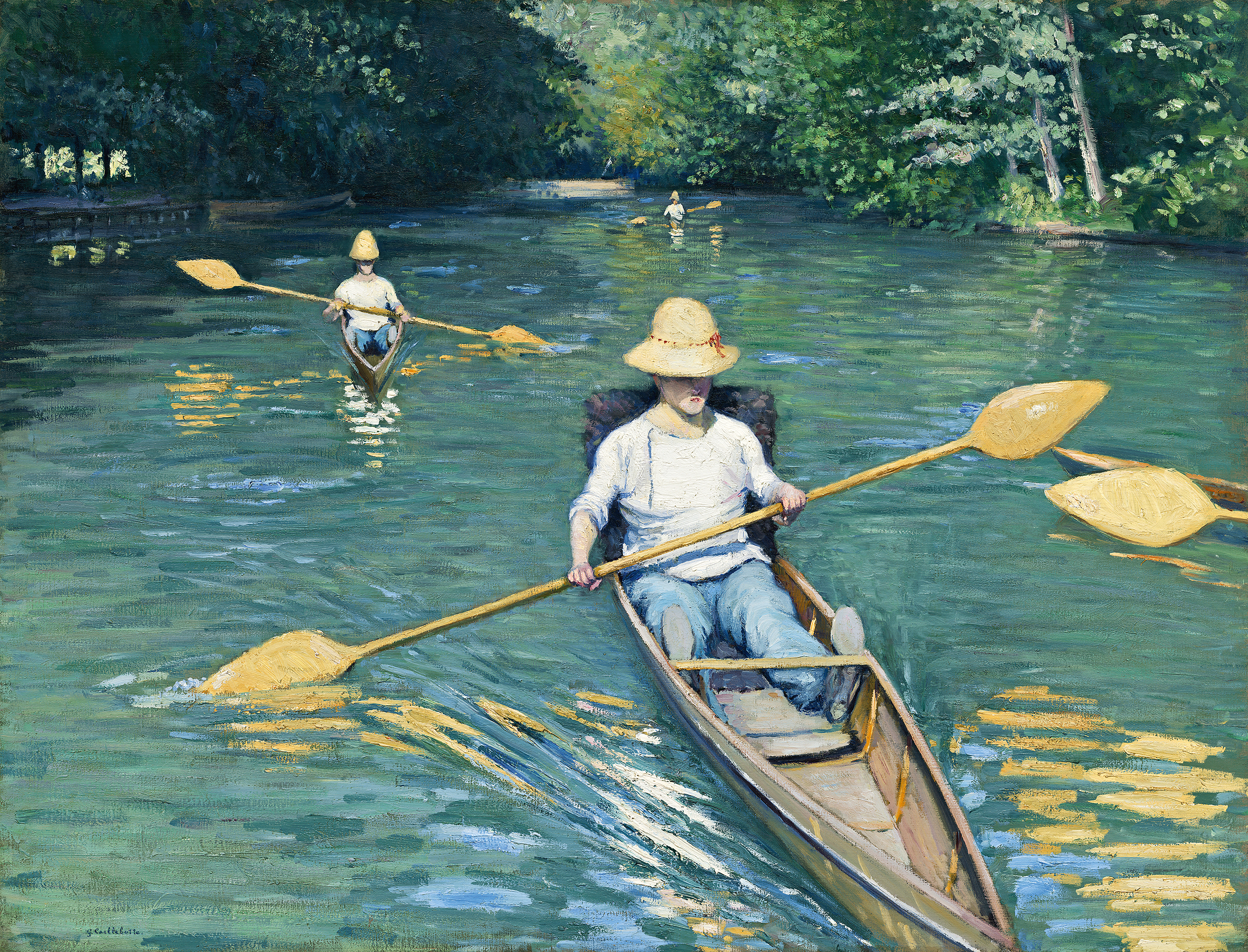 'Piraguas en el río Yerres', 1877. Gustave Caillebotte. National Gallery of Art, Washington D.C. Colección Mr. and Mrs. Paul Melton