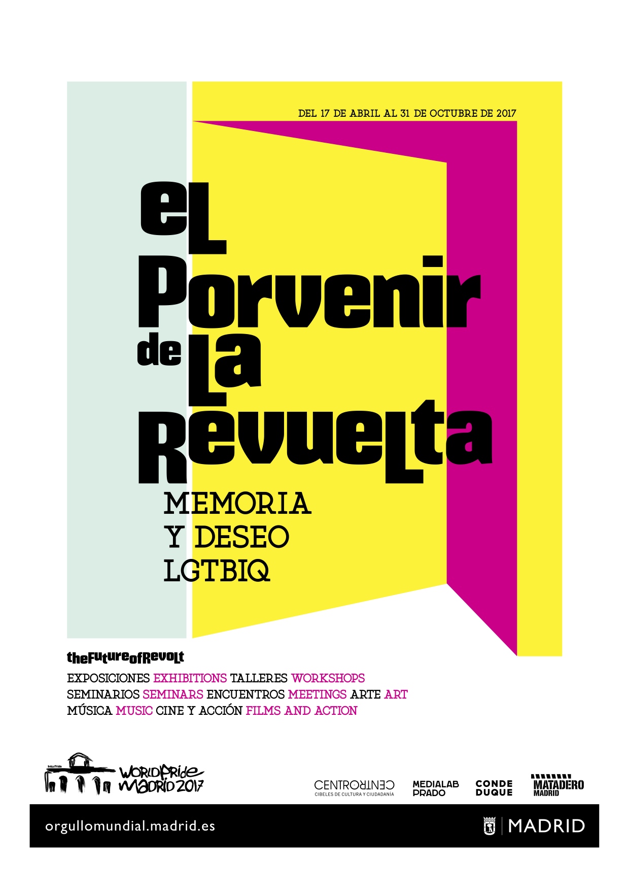 El porvenir de la revuelta (cartelería y diseño gráfico, Carmen Moreno.)