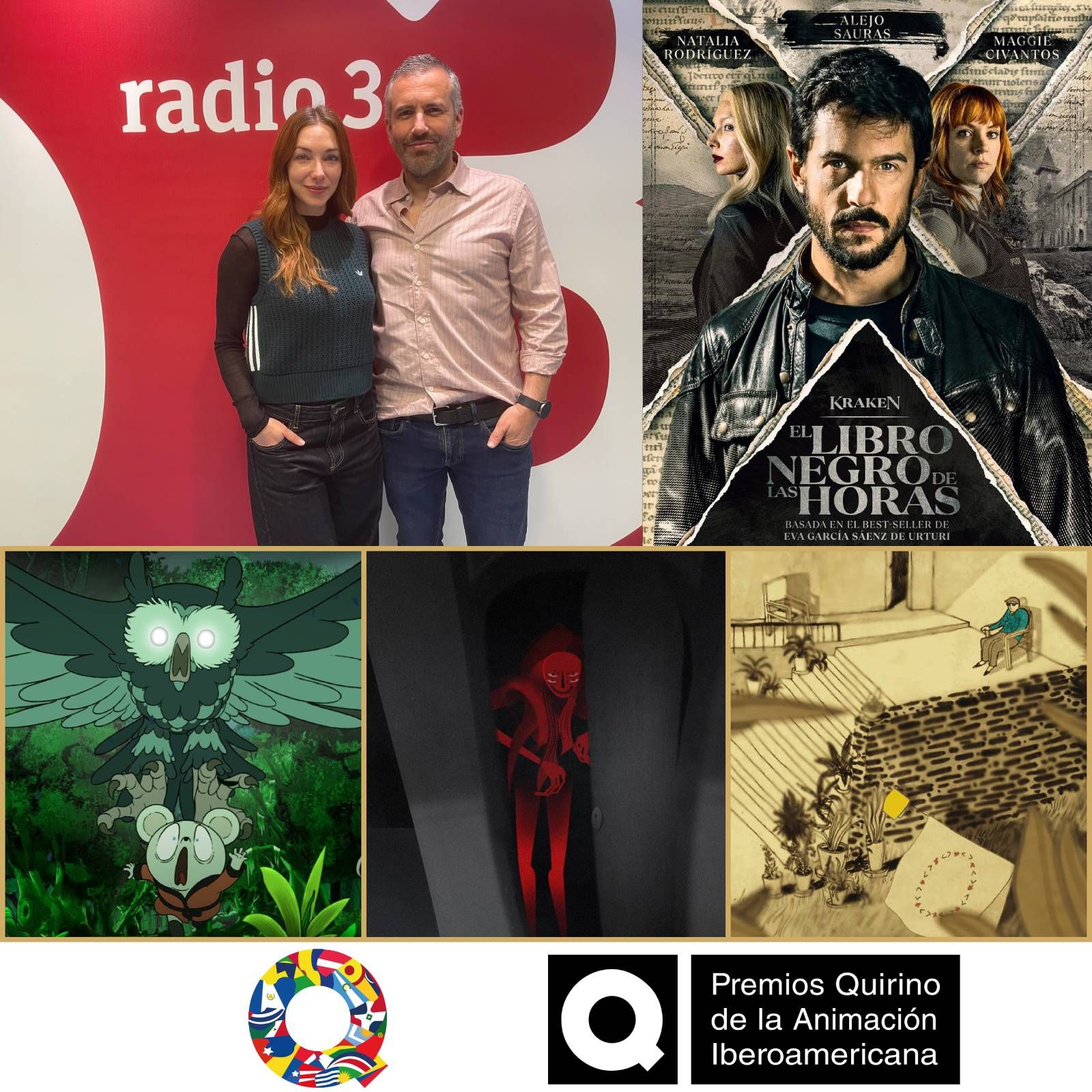 Tres en la carretera - Premios Quirino de la Animación Iberoamericana y Kraken. El libro negro de las horas - 18/04/26