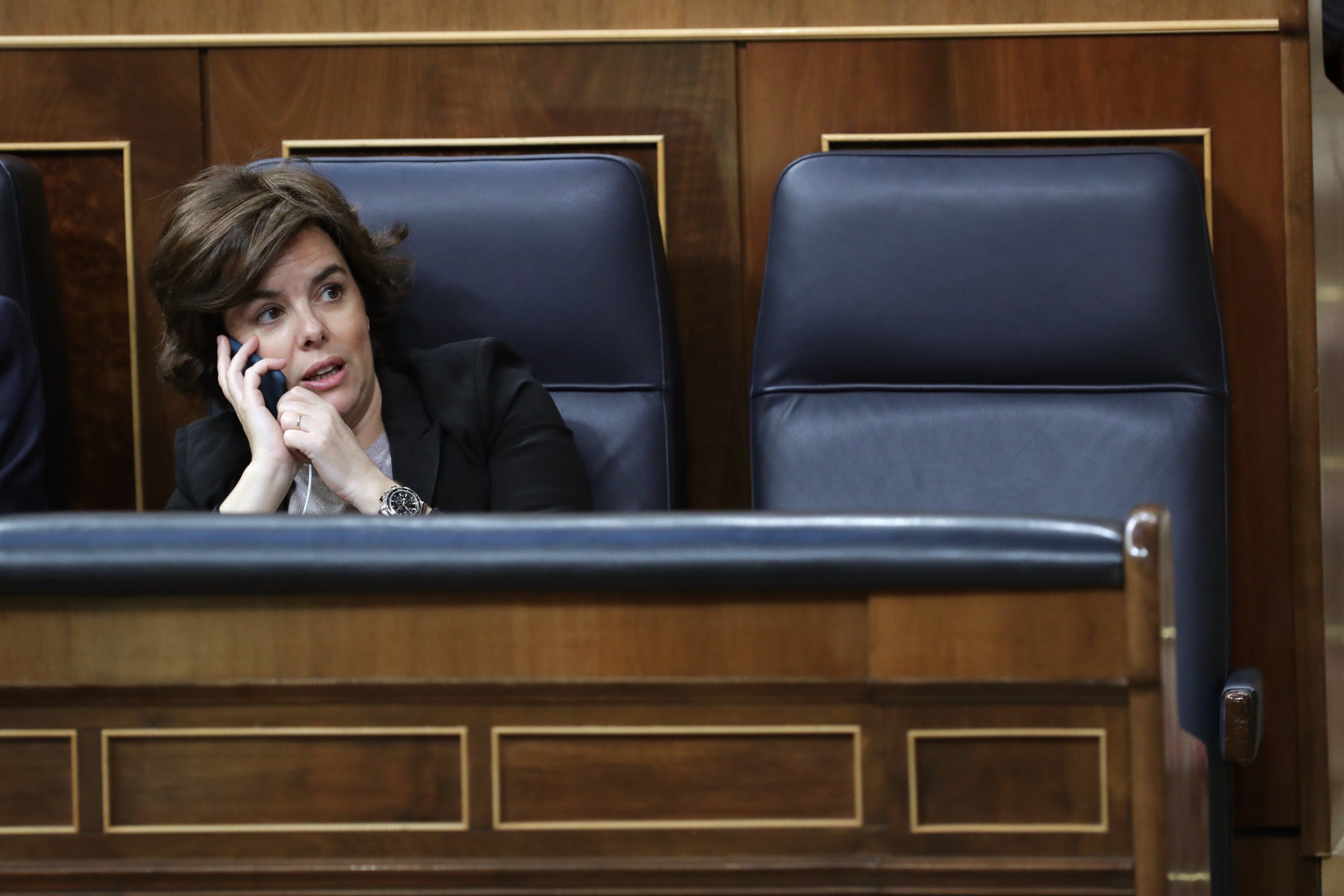 El presidente del Gobierno ausente en su escaño El presidente del Gobierno ausente en su escaño