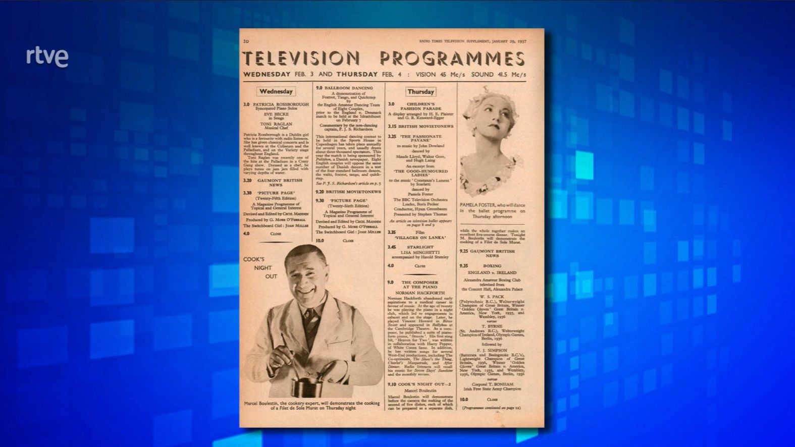 El primer programa de cocina en televisión