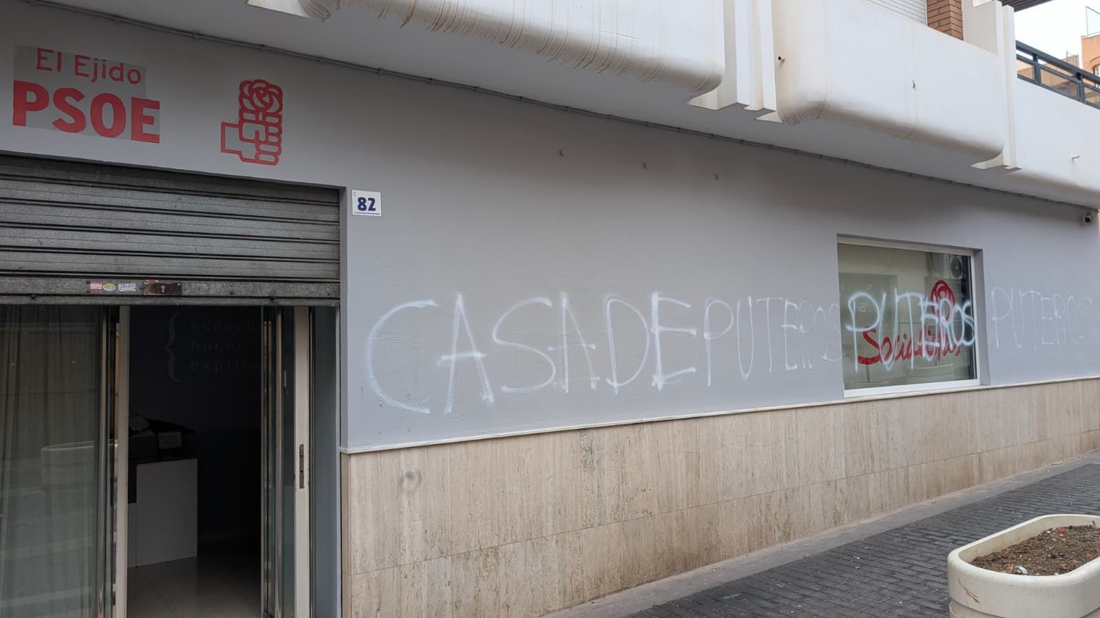 El PSOE denuncia un nuevo ataque en su sede en El Ejido