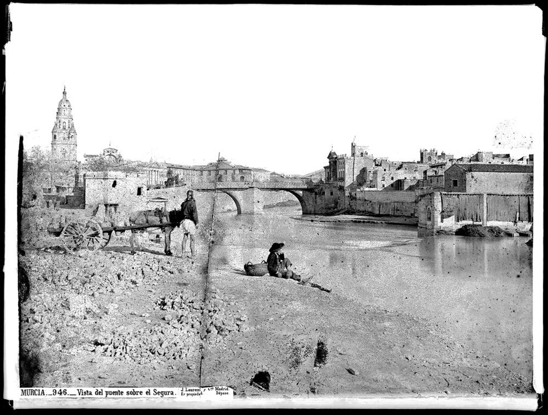 Puente sobre el Segura en Murcia por Juan Laurent y Cía. Puente sobre el Segura en Murcia por Juan Laurent y Cía.