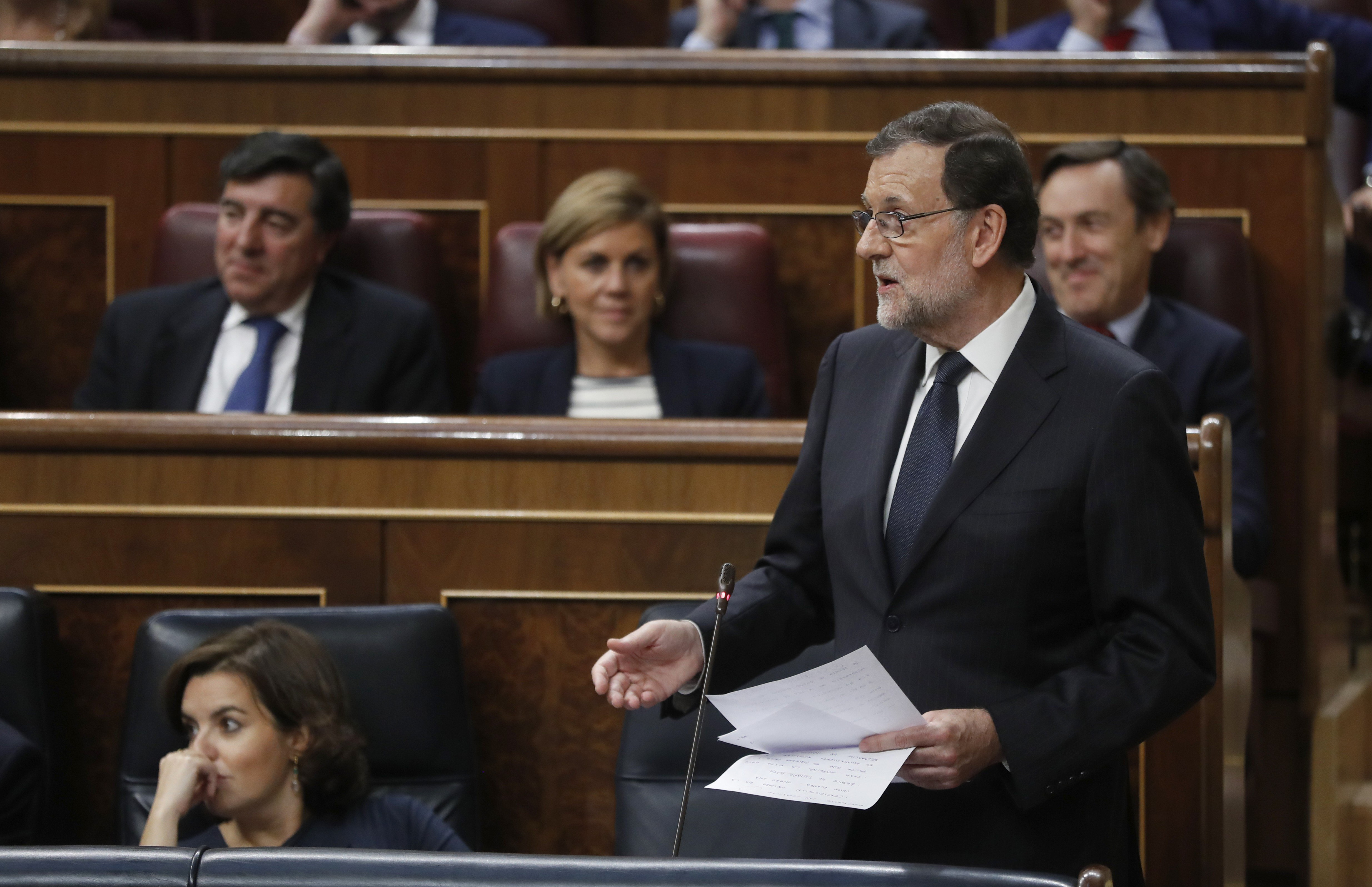 Rajoy, en mitad de una intervención Rajoy, en mitad de una intervención