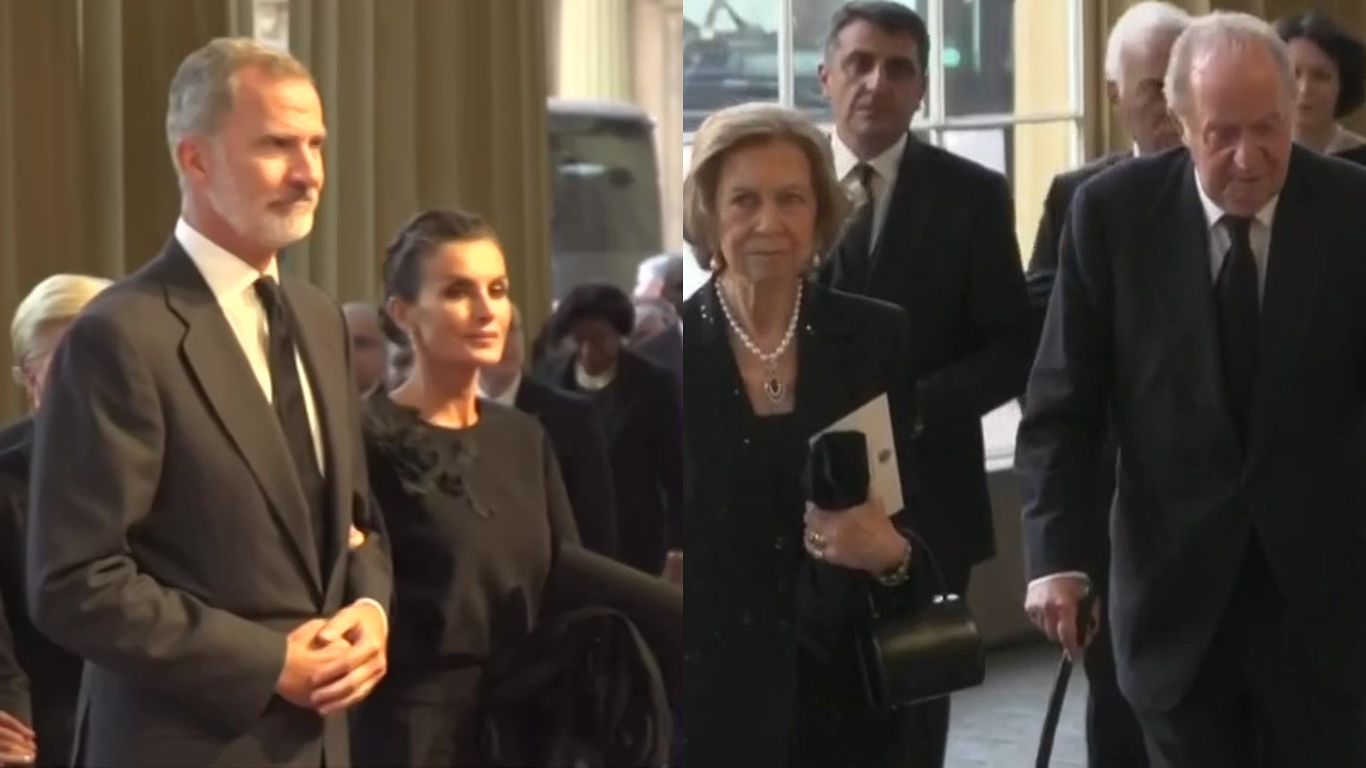 Don Juan Carlos y doña Sofía llegan juntos a la recepción en el Palacio de  Buckingham