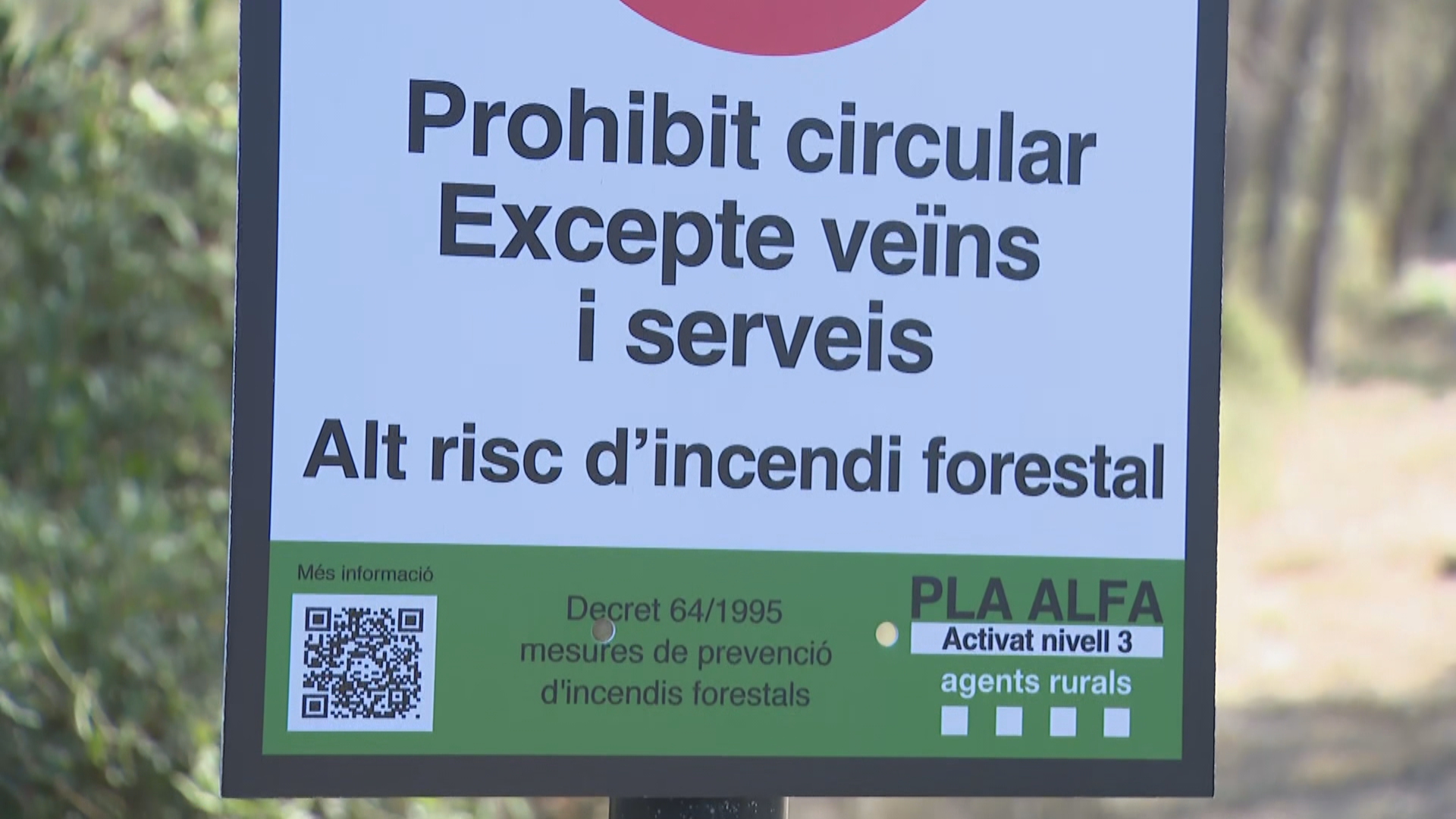 L'alt risc d'incendis posa en alerta tot el territori