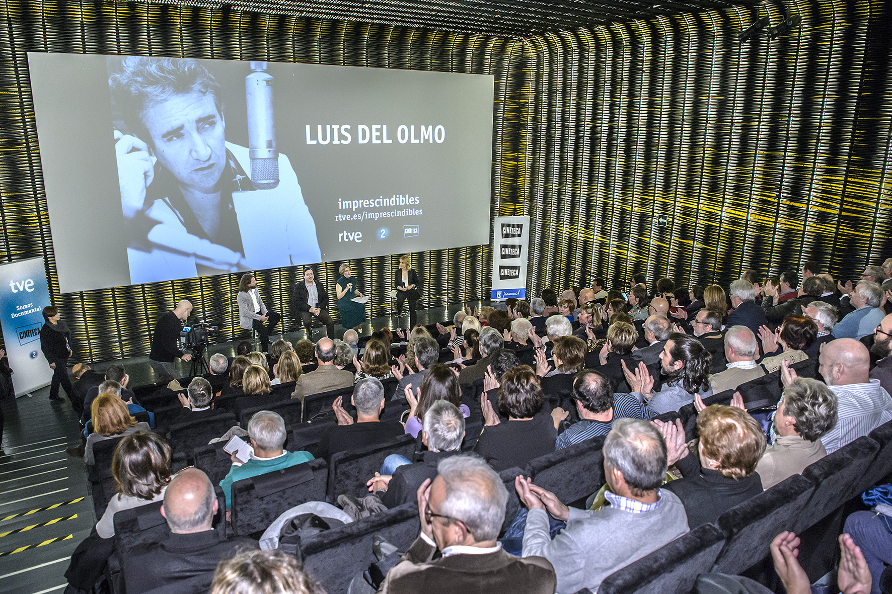 La sala de Cineteca Madrid, durante la presentación del documental "Luis del Olmo. Protagonista" La sala de Cineteca Madrid, durante la presentación del documental "Luis del Olmo. Protagonista"
