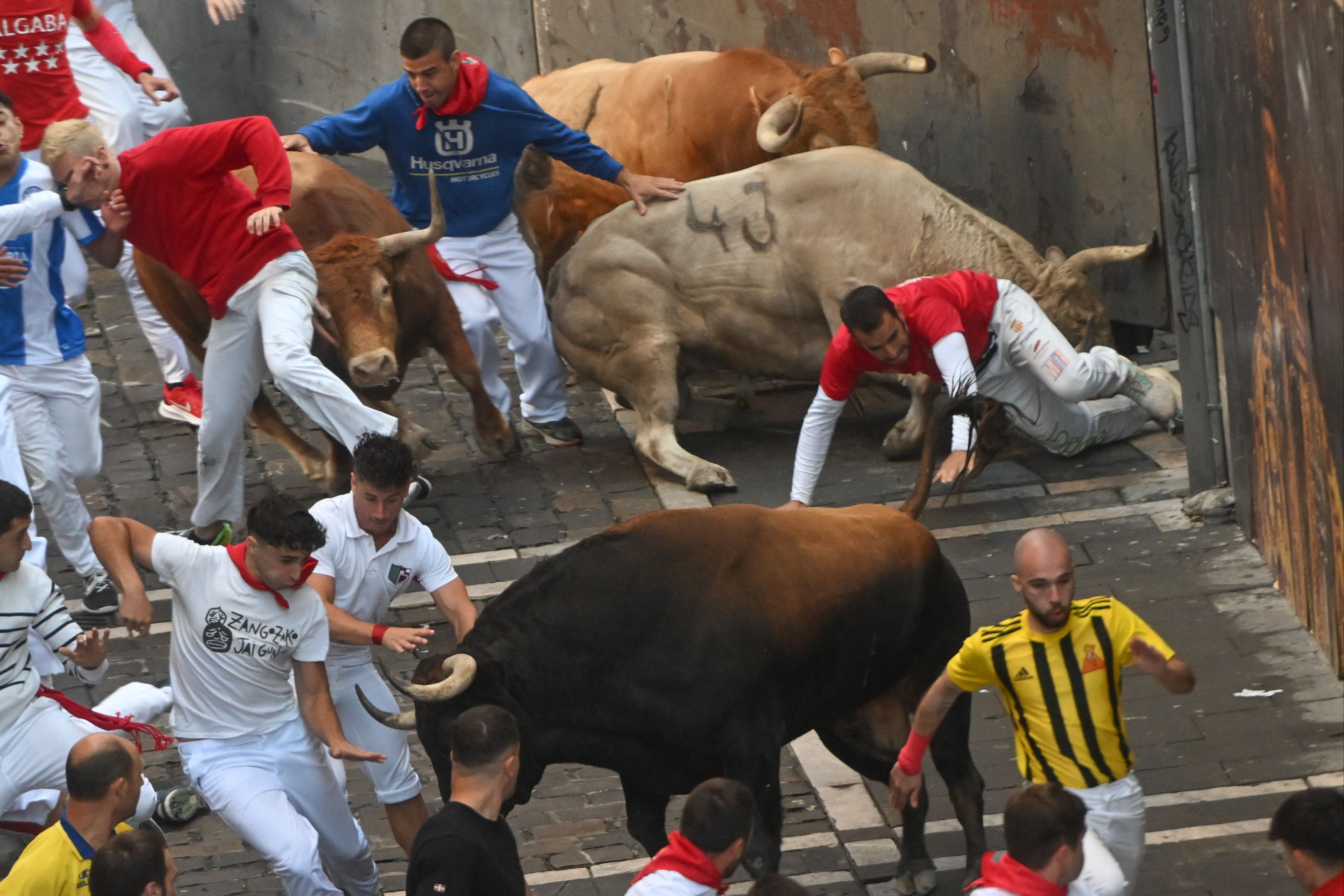 El tercer encierro de San Fermín 2025 en fotos