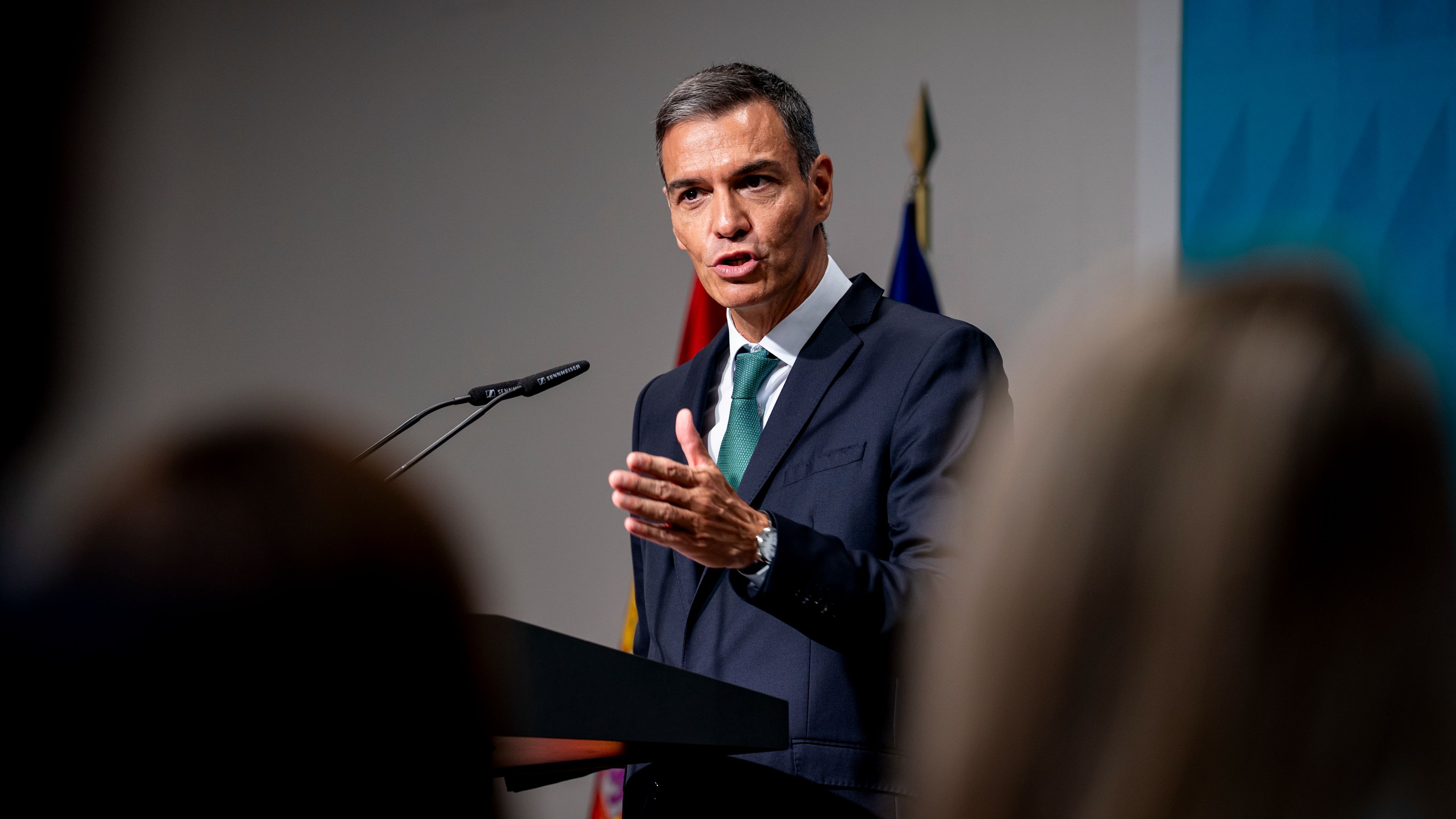 Sánchez muestra "respeto" por los ciclistas de la Vuelta y "admiración" por la movilización por Palestina