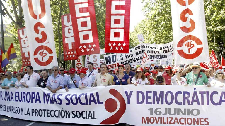 Los sindicatos salen a la calle para pedir a la UE que modifique sus ...
