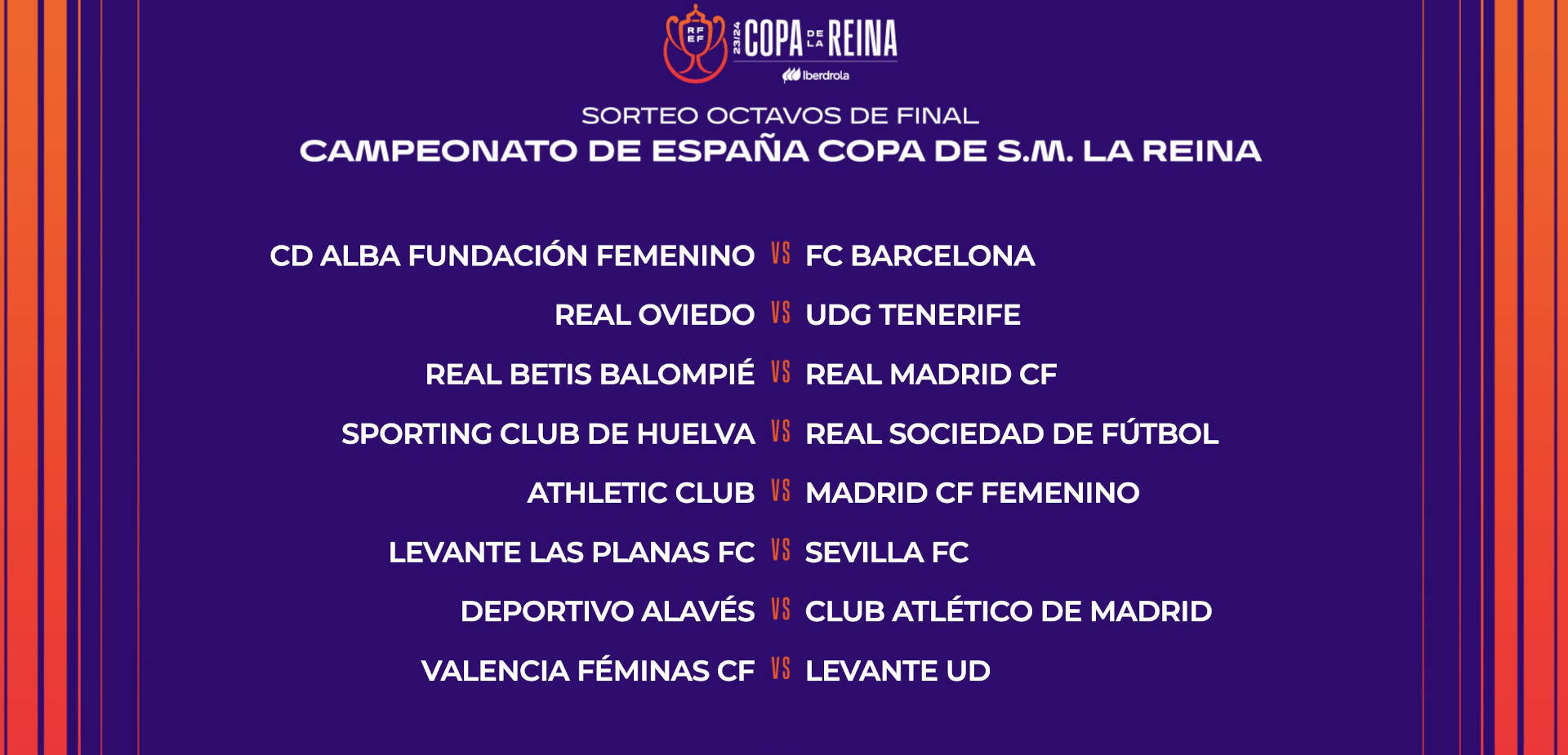 Sorteo copa de la reina 2023