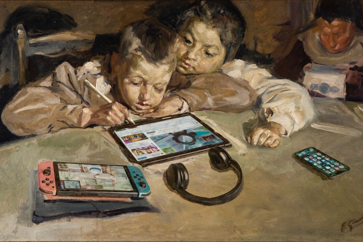 Seis pinturas clásicas del Thyssen intervenidas digitalmente para reflexionar sobre arte y salud infantil