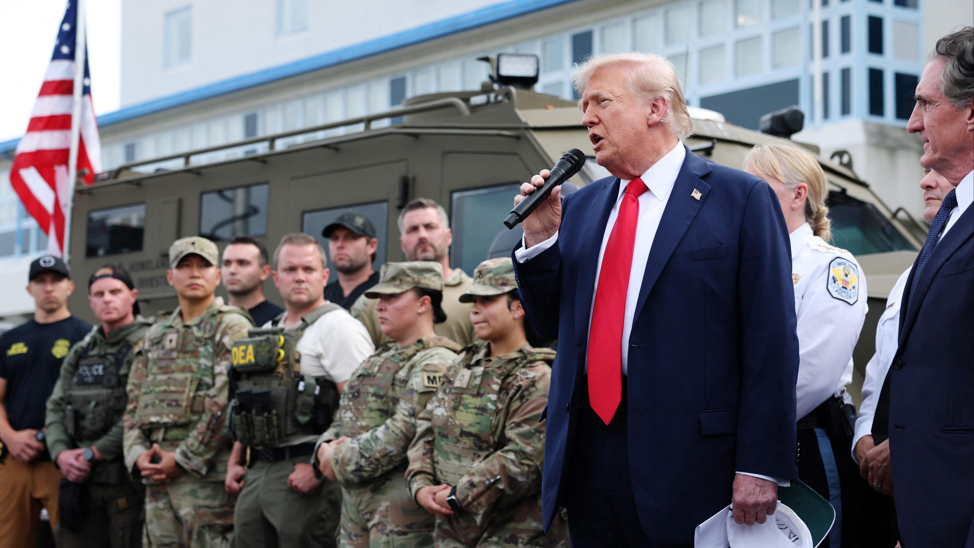 Trump: las tropas se quedarán "un largo tiempo" en Washington