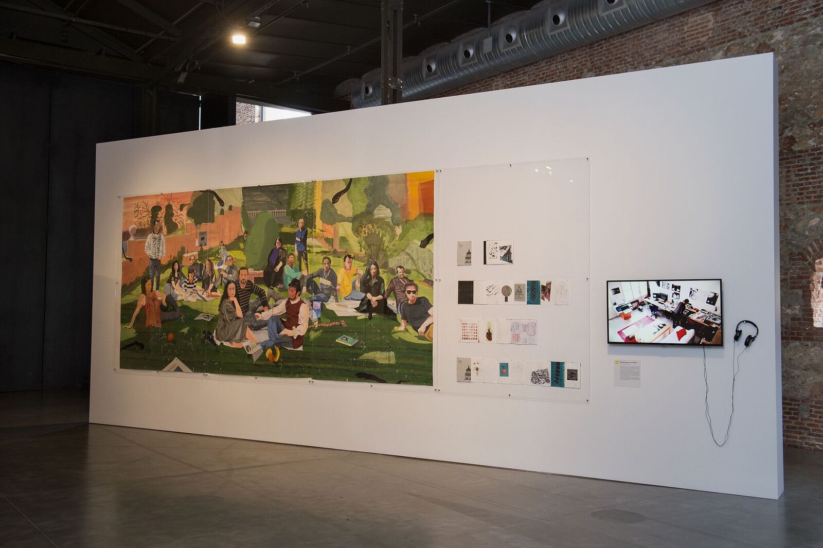Vista de la exposicion Processi 144_M, entrelazarse con Roma (Matadero Madrid, 2018)