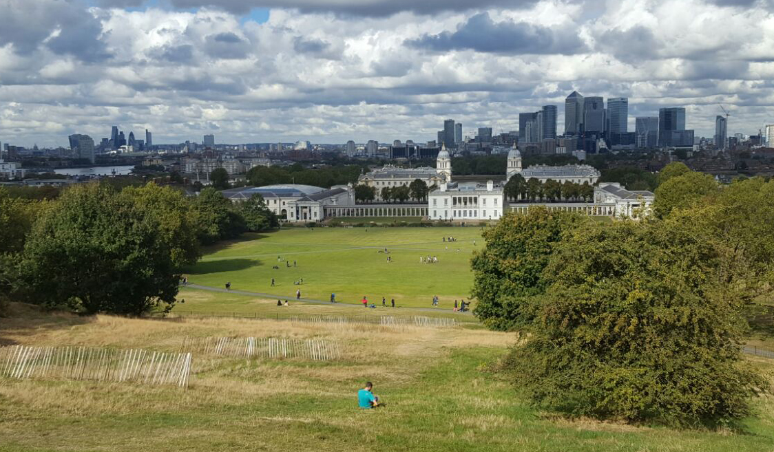 Vista de Londres desde el observatorio de Greenwich