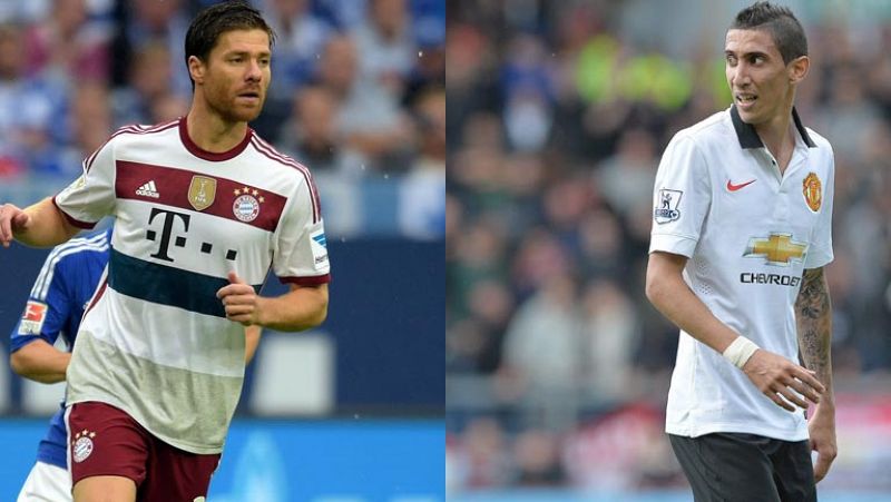 Xabi Alonso y Di María debutan con Bayern y Manchester empatando