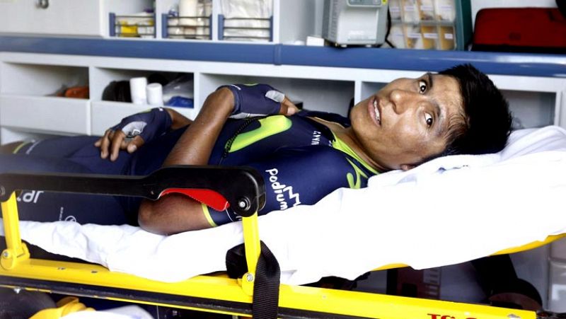 Nairo Quintana se cae de nuevo y abandona la Vuelta ciclista a España 2014