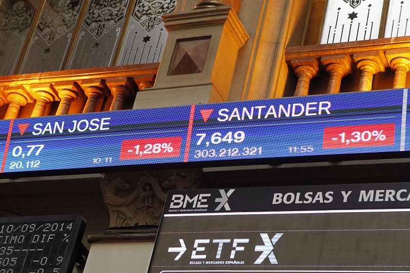 Las acciones del Santander caen un 0,65% pese a bajar casi un 2% al conocerse la muerte de Botín
