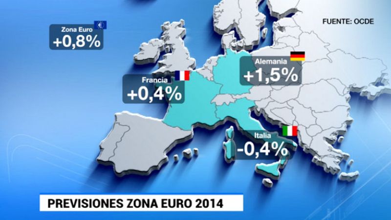 La OCDE rebaja de forma notable la previsión de crecimiento para la zona euro en 2014 y 2015