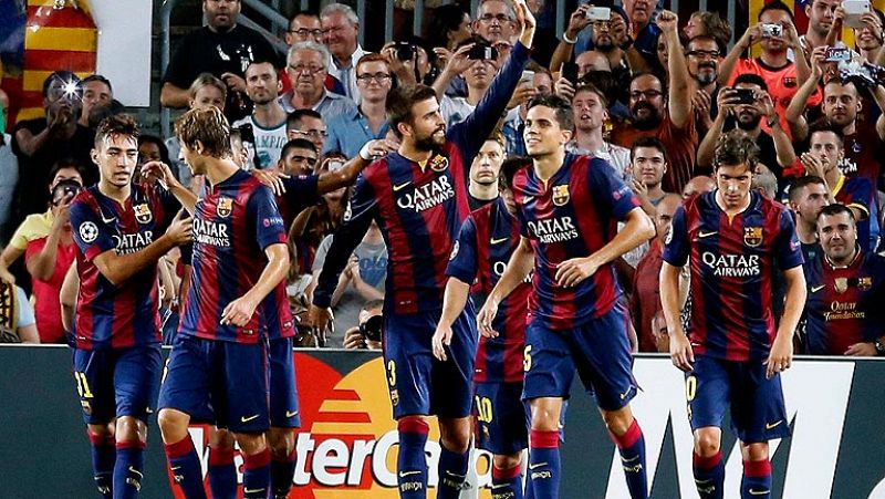 Plácido debut del Barça en la Champions