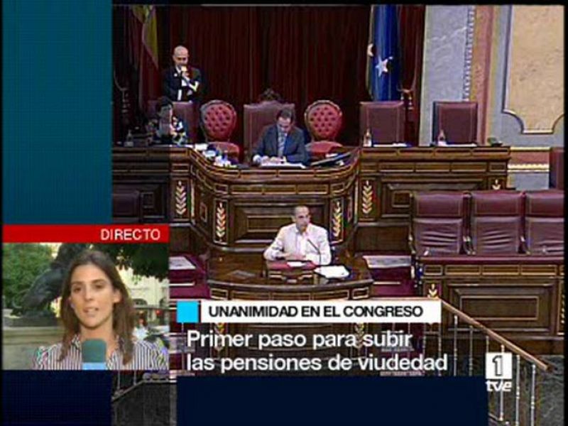 Acuerdo unánime en el Congreso para estudiar una mejora de las pensiones de viudedad