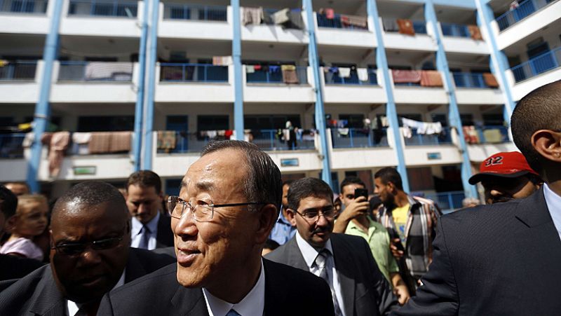 Ban Ki-moon visita Gaza y asegura que la destrucción "supera toda descripción"