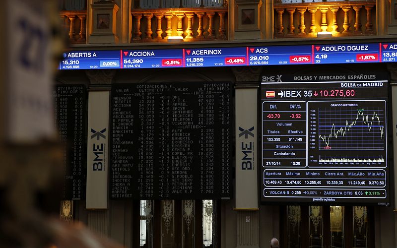 El IBEX 35 baja un 1,41% lastrado por el mal comportamiento de los bancos