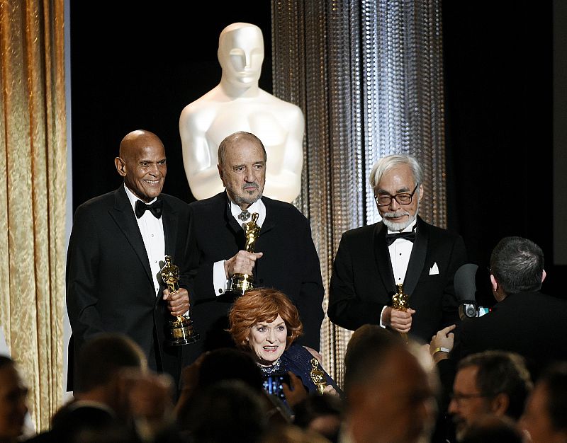 Belafonte, Miyazaki, Maureen O'Hara y el guionista Carrière reciben los Oscar Honoríficos 2014