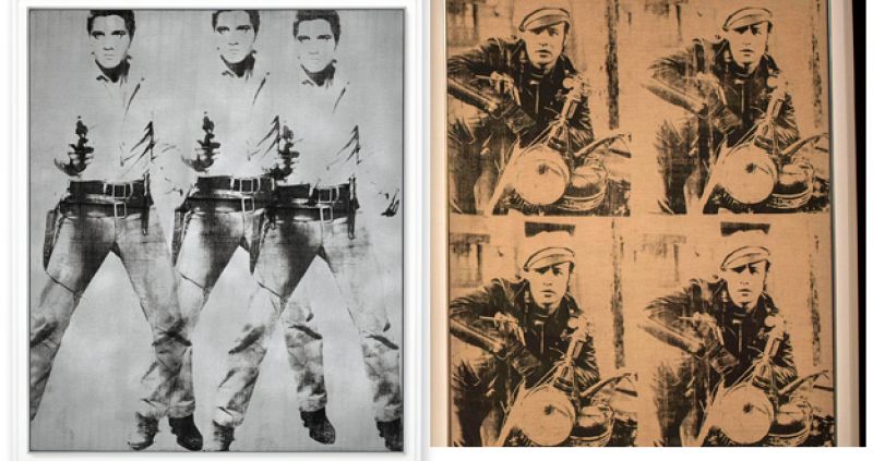 Dos retratos de Elvis Presley y Marlon Brando de Andy Warhol, subastados por 122 millones