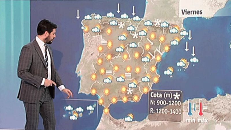 Temperaturas bajas en todo el país y lluvias en el norte en el puente de la Constitución