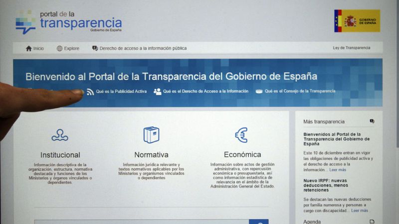 El Portal de la Transparencia comienza a funcionar con más de 500.000 datos sobre la Administración