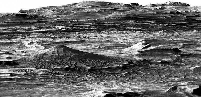 El cañón más grande del sistema solar, en Marte, albergó lagos cristalinos