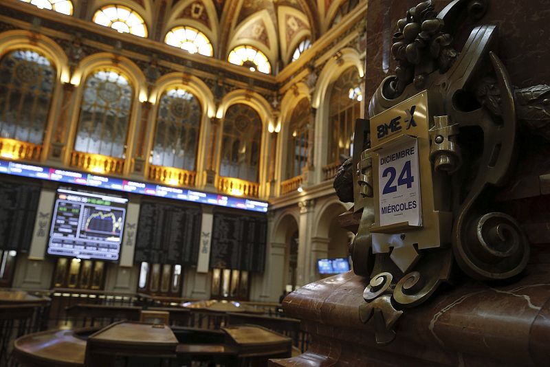 Un cierre casi plano y poco volumen de negocio marcan la sesión semifestiva del IBEX 35