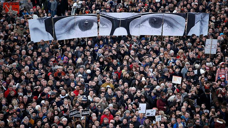 Más de un millón de personas marcha en París contra el terror y por la libertad