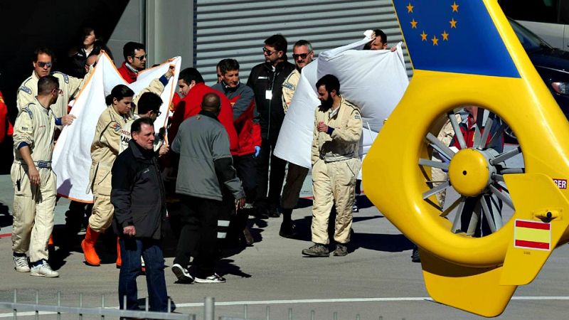 Fernando Alonso sufre un accidente en la cuarta jornada de pruebas en Montmeló