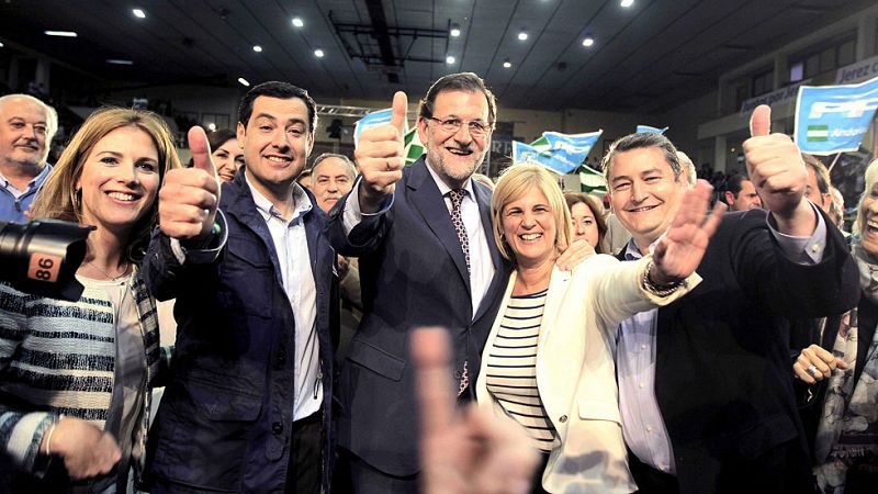 Rajoy cree que el único cambio posible es el PP: "Moreno no quiere irse de Andalucía, como otra"
