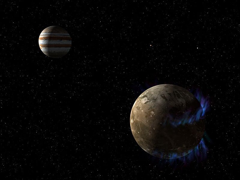 Las auroras de la mayor luna de Júpiter sugieren que tiene un océano subterráneo
