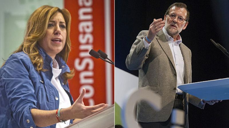Díaz sigue haciendo campaña contra Rajoy, para quien votar a Podemos y C's es "avalar al PSOE"